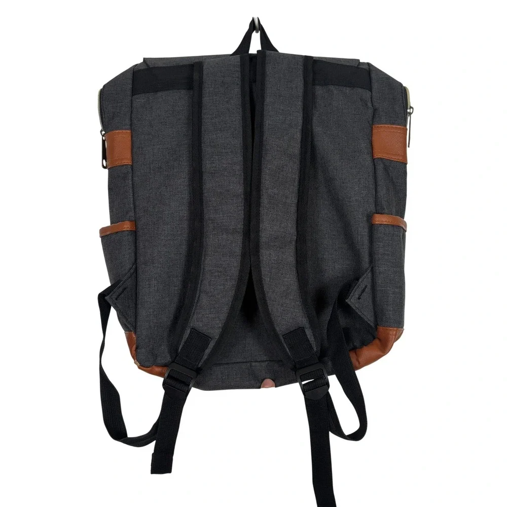 Feskin Laptop Backpack Unisex OS Grey Canvas Professional Rucksack Bag